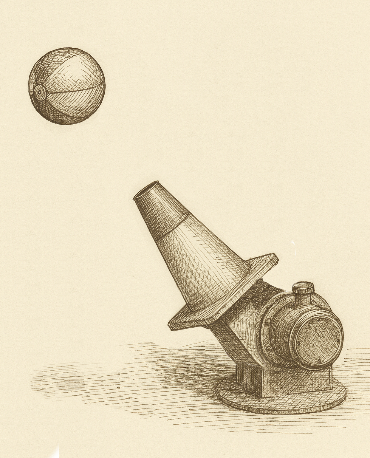 balancing ball on an angle